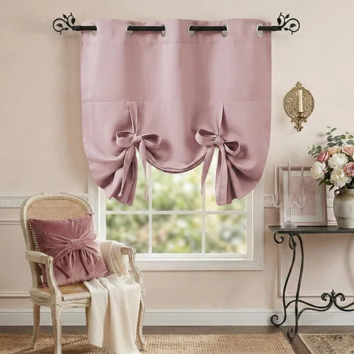 Vista 10 de Pony Dance Cenefa Enrollable Beige - Cenefa de Ventana para Cocina Cortina Enrollable con Ojales para Decoración del Hogar Cenefa Ajustable, 42''An