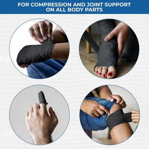 Vista 8 de Vendaje autoadhesivo – Paquete de 12 vendajes de color negro, no tejido, transpirable y resistente al agua para primeros auxilios, lesiones