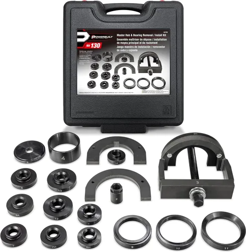 Vista 13 de Powerbuilt Master Hub Puller - Juego de herramientas extractoras de cubos, remover e instalar cubos y ejes de rueda de automóvil, Ford y Mercury