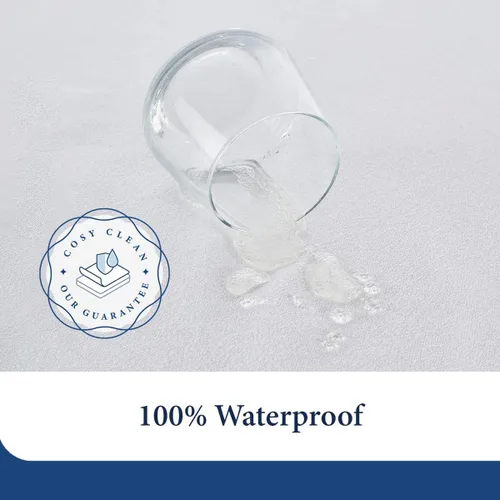 Vista 6 de Cosy House Collection Funda de colchón de lujo con cremallera, artículos esenciales para dormitorio universitario, 100% impermeable, rayón derivado