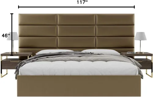 Vista 243 de Vänt - Paneles tapizados de cabecera para montar en la pared, diseño Isabelle, 60 x 23 pulgadas, configuración de 4 paneles individuales