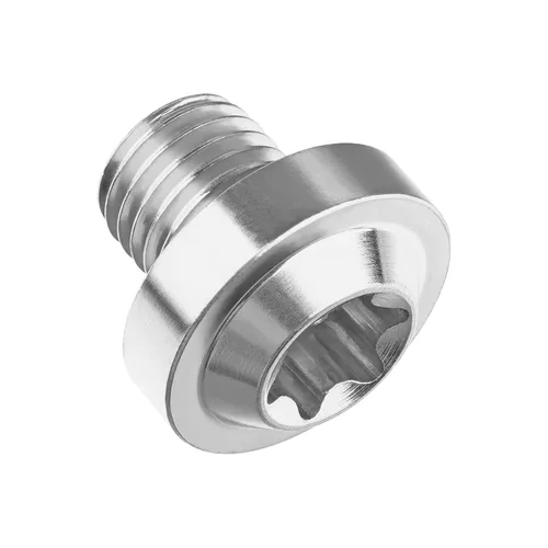 Vista 4 de M10 10 15 20 25 30 35 40 45 50 55 60 mm Tornillo de cabeza hexagonal Torx de titanio, paquete de 4 (M10x10mm, rosca de 1.25mm, plateado)