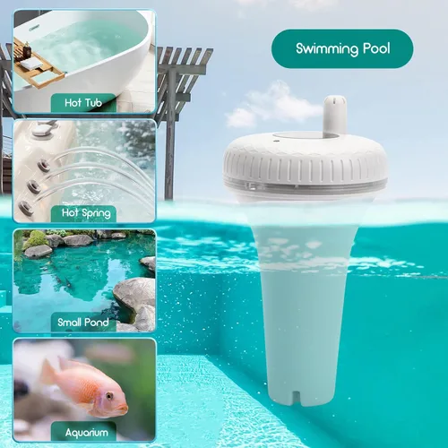 Vista 4 de Inkbird Termómetro inalámbrico para piscina y receptor, versión actualizada de termómetro flotante con pantalla de fácil lectura, termómetro