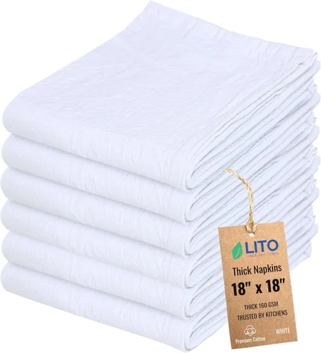 Vista 22 de Toallas de saco de harina Toalla de té para manualidades, plato de cocina, toalla de algodón en blanco para bordado, funda de lino para hornear