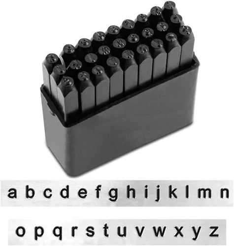 Vista 10 de Juego básico de sellos de metal Bridgette de ImpressArt, letras minúsculas y mayúsculas