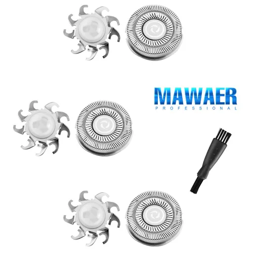 Vista 3 de 3 piezas de cuchillas de repuesto para afeitadora de calavera Pitbull Forte 3 Head Baron 3 Head Pitbull Butterfly Kiss y Palm Shaver