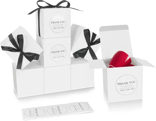 Vista 41 de COTOPHER 60 cajas de regalo pequeñas, cajas de regalo de 2 x 2 x 2 pulgadas, cajas de regalo de papel con cintas, caja de dulces para regalos