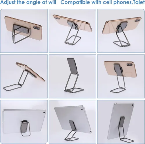 Vista 7 de Cobee Soporte de anillo para teléfono celular, soporte de dedo, rotación de 360°, plegable, de metal, ultrafino, soporte de agarre trasero ajustable