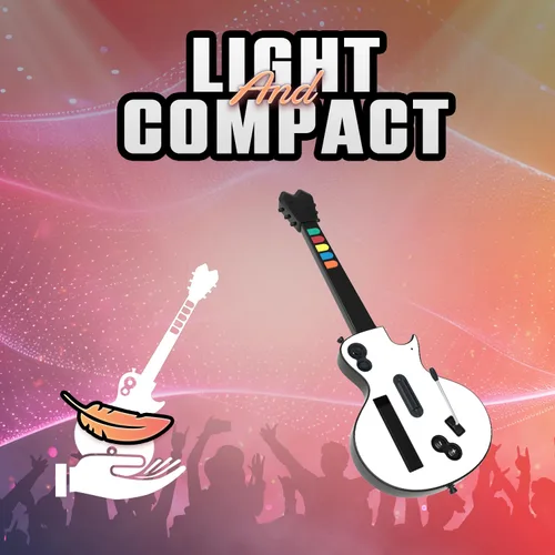 Vista 5 de Hyperkin - Hyper Strummer - Wireless Wii Guitar Controller with Strap - Compatible with Guitar Hero and Rock Band Games (EXCLUDING: Rock Band 1)