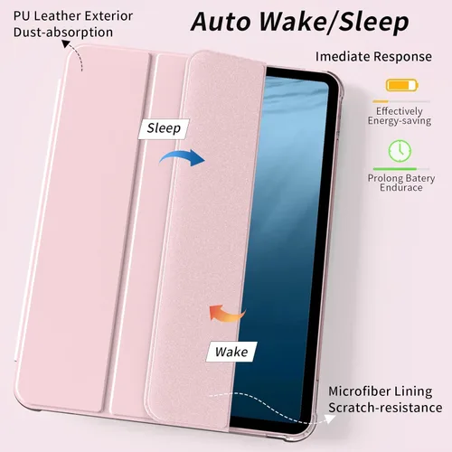 Vista 3 de Kenke Nueva Funda iPad Pro de 11 Pulgadas 4ª/3ª/2ª/1ª Generación 2022/2021/2020/2018 con Soporte para Lápiz Integrado en el Lado Izquierdo, Cubierta