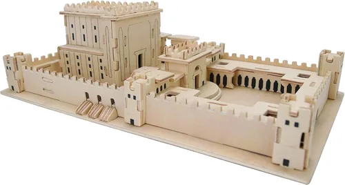 Vista 11 de MASORET Modelo de templo de Jerusalén 3D de madera KIT UK77547: Rompecabezas de réplica judío israelí Beit Hamikdash, adolescentes a adultos, 10 x