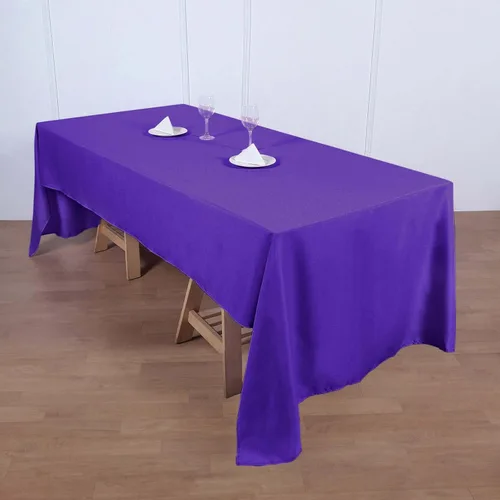 Vista 107 de Efavormart - Mantel rectangular, 60 x 102 pulgadas, resistente a las manchas y a las arrugas, lavable, mantel decorativo oblongo de tela de Amatista