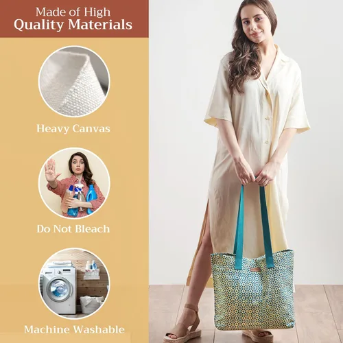 Vista 3 de Maison d' Hermine Canvas Tote Bag for Women Cotton Canvas Reusable Shoulder Grocery Bags Bulk with Handle for Shopping Travel