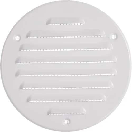 Vista 71 de Vent Systems – 3.35 x 9.84 pulgadas (interior) rejilla de ventilación de aire rectangular de metal blanco para alero, cubierta de rejilla, deflector