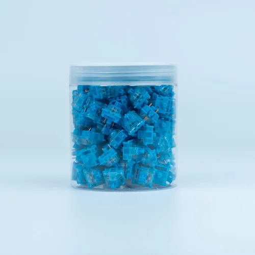 Vista 3 de Interruptores de teclado Gateron Phantom Blue Clicky, interruptores de tecla RGB LED de 60gf para teclado mecánico MX (Azul, 110PCS)
