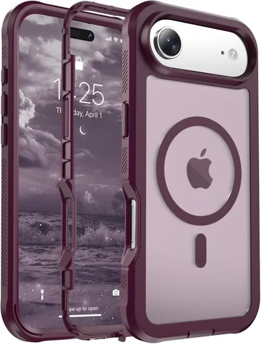 Vista 26 de jaroco - Funda magnética compatible con MagSafe para iPhone 11 de 6.1 pulgadas; protección de grado militar contra caídas, de doble capa, Blanco