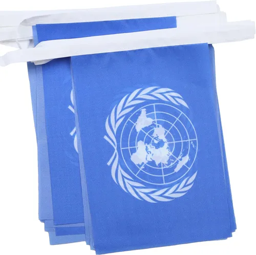 Vista 344 de Guatemala 19.7 ft BUNTING Flag 20 banderas 9'' x 6'' - Banderas de cuerda guatemalteca 5.9 x 8.3 in - AZ FLAG
