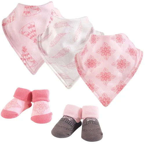 Vista 5 de Yoga Sprout Juego de babero y accesorios de bandana, 5 piezas, flechas