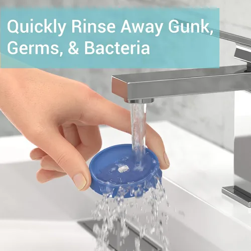 Vista 3 de Funda de silicona limpia para base de cargador de cepillo de dientes Oral-B - Enjuaga rápidamente la suciedad - Identificadores coloridos