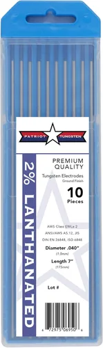 Vista 4 de Electrodos de tungsteno de soldadura TIG de 2% lantanados 1/8"x7" paquete de 10