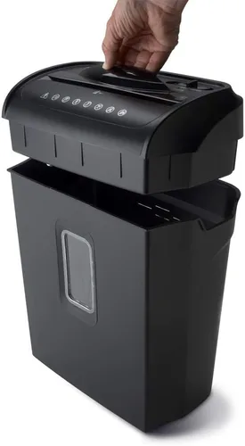 Vista 4 de Aurora AU608MB Trituradora de Papel y Tarjetas de Crédito de Alta Seguridad de 6 Hojas con Microcorte, Papelera de 3.5 Galones, Tiempo