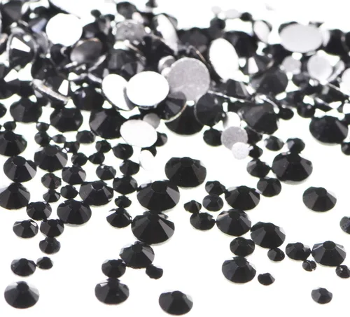 Vista 4 de LPBeads 3456 piezas de diamantes de imitación AB para arte de uñas, cuentas redondas con parte trasera plana, gemas de cristal, 6 tamaños