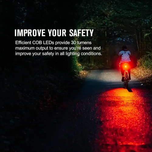 Vista 3 de OLIGHT Seemee 30 C Luz trasera de 30 lúmenes, visibilidad de 230 grados, rango visible de 2,624.7 ft, luz recargable por USB, IPX6 impermeable
