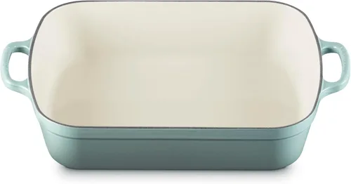 Vista 8 de Le Creuset Tostador rectangular Signature de hierro fundido esmaltado, 5.25 cuartos de galón (9.8" x 13"), Artichaut
