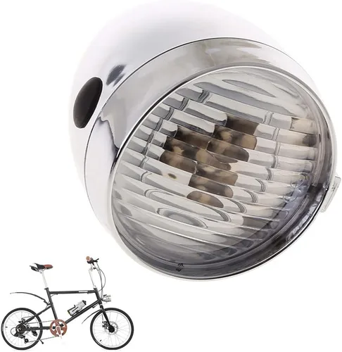Vista 3 de Bike Front Light Vintage Headlight Retro Bike 3 LEDs Light Night Riding Front Head Lamp Cycling Accessory