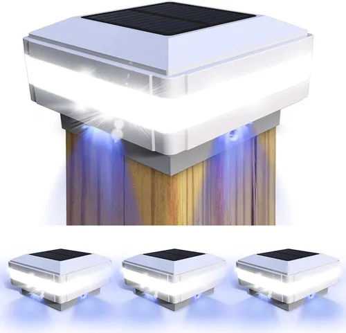 Vista 11 de FVTLED Flexfit - Luces solares para postes de exteriores, funciona con energía solar, para postes de madera de 3.5 x 3.5, 4 x 4, 5 x 5, 6 x 6
