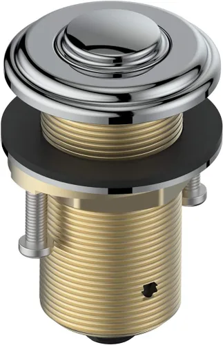 Vista 3 de KANARY ALL - Botón de interruptor de aire de latón para fregadero, parte superior de eliminación de basura (clásico, níquel cepillado)