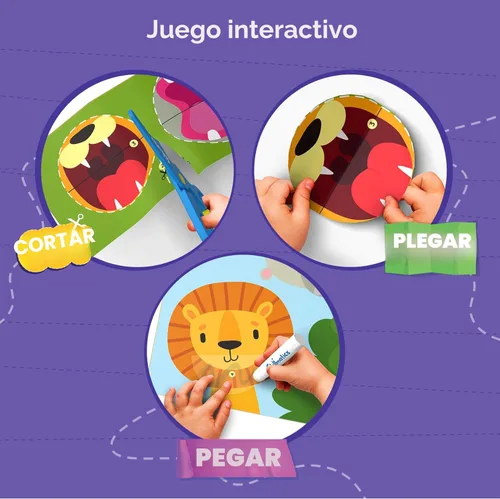 Vista 5 de Skillmatics Libro de actividades de habilidades de tijera, recortar, 25 actividades de corte para preescolares, kit de manualidades de fieltro, 2