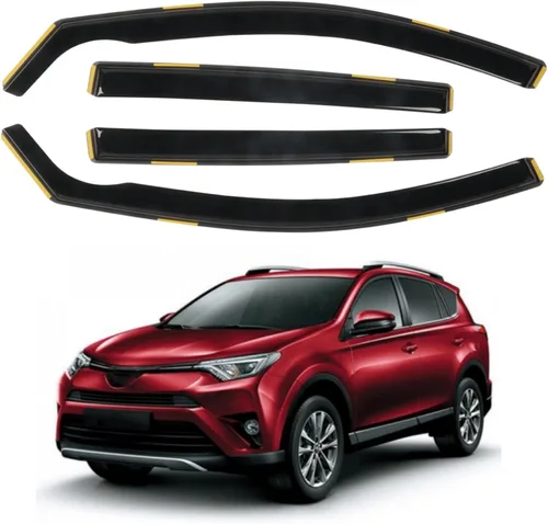 Vista 24 de 4 piezas protectores de lluvia compatibles con Ford Bronco Sport 2021-2024, visera de ventana lateral adhesiva, deflector de ventana de montaje