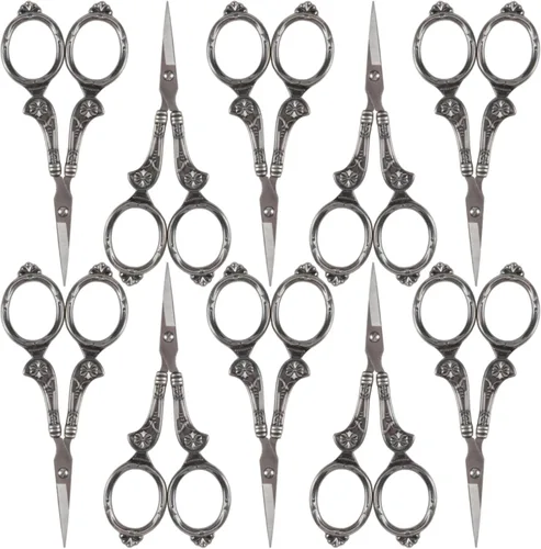 Vista 22 de JubileeYarn - Tijeras de bordado de estilo antiguo, color cobre, 1 par