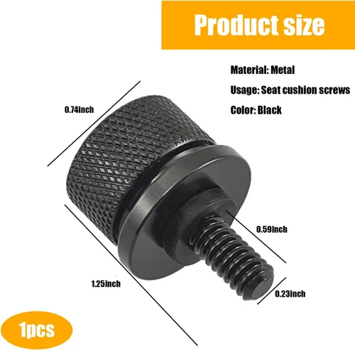 Vista 2 de Kit de tapa de tornillo de tornillo de asiento trasero CNC, desmontaje rápido, tornillos de fijación, almohadilla de tuerca, compatible con Halley