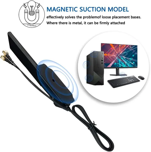 Vista 4 de JINTAI Antena WiFi 6 6E Tri Band 6GHz 5.8GHz 2.4GHz Base magnética Antena de repuesto para PC Computadora de escritorio Asus Rog Strix Gigabyte