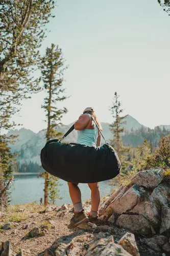 Vista 4 de STANSPORT - Bolsa de lona de lujo con cremallera para gimnasio, viajes y almacenamiento