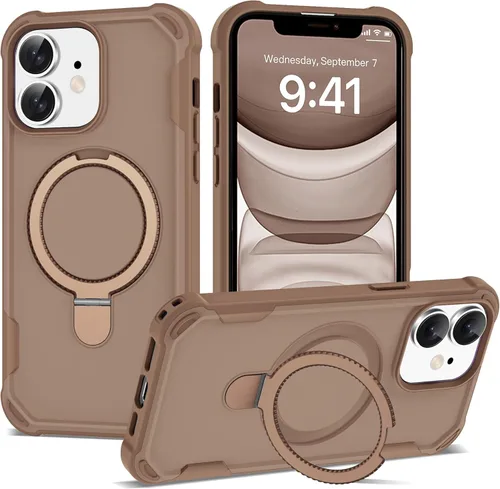 Vista 24 de Funda compatible con iPhone 11 de 6.1 pulgadas con soporte de anillo magnético [protección militar contra caídas] [compatible con MagSafe] Funda a