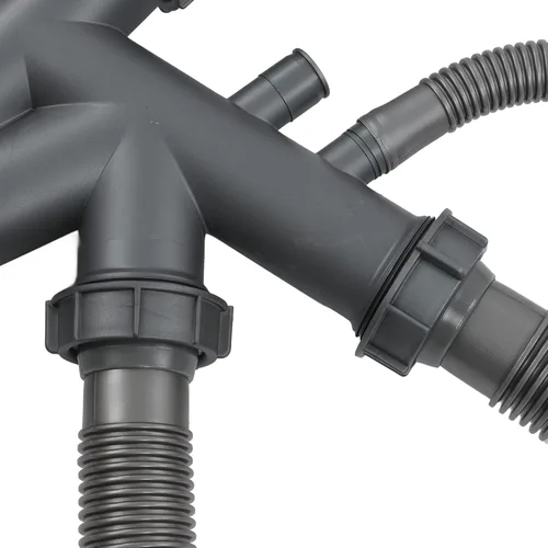 Vista 5 de MSUIINT Kit de montaje de drenaje para fregadero de cocina, drenaje duradero, ajuste flexible para varias formas de fregadero, conexión rápida