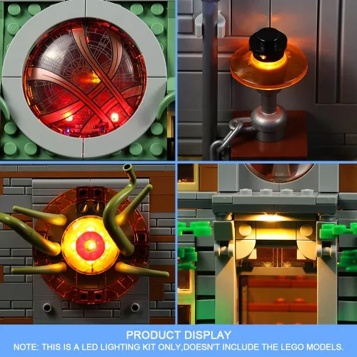 Vista 3 de VONADO Kit de luces LED - Compatible con Lego Sanctum Sanctorum 76218, iluminación de bricolaje para Dr Strange Lego Set, decoración creativa