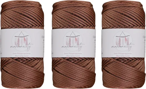 Vista 19 de Makromecity, Cordón de macramé de poliéster de 0.079 in x 125 yardas (375 pies) de 0.079 pulgadas, cuerda de polipropileno para macramé, para colgar