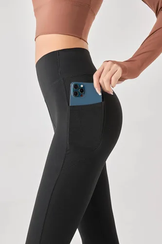 Vista 3 de Women's Fitness Exercise high-Waisted Pull-in Yoga Pants with Pocket Legging