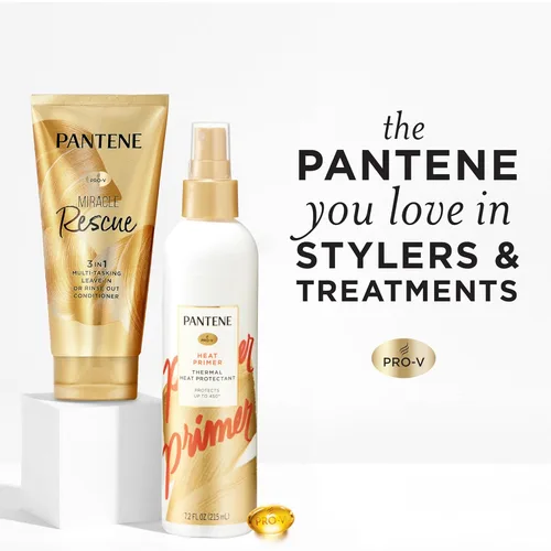 Vista 7 de Pantene Pro-V Spray protector de calor, imprimación térmica para cabello, paquete de 3, 21.6 onzas en total