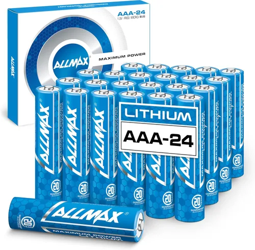 Vista 8 de Pilas de litio AA de Allmax (24 unidades) – De más larga duración, a prueba de fugas, vida útil de 20 años – Perfectas para cámaras de seguridad