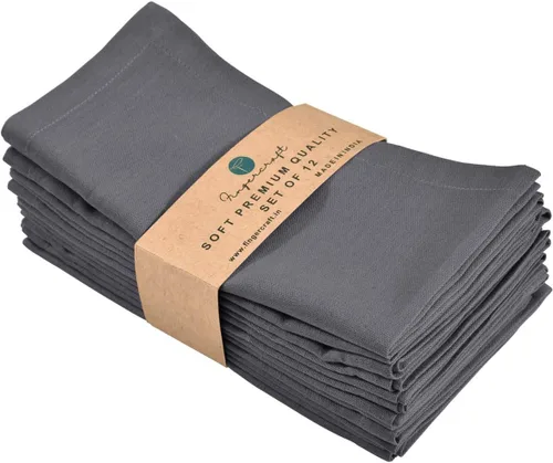 Vista 40 de Fingercraft Servilletas de tela multicolor - Juego de 12 servilletas de algodón puro para almuerzo y cena diarias - Regalo para fiestas