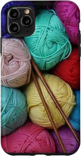 Vista 13 de Knitting and Crochet Colorful Yarn Photo Knitting Needles Case for iPhone 17