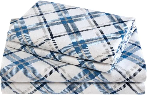 Vista 30 de Comfort Spaces - Juego de cama de franela de algodón cálido y transpirable con sábanas de bolsillo profundo y fundas de almohada, tamaño King, gris