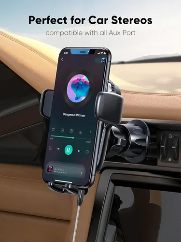 Vista 4 de Cable estéreo de audio CableCreation, chapado en oro, de 9⁄64 pulgadas. Cable de audio Aux 3.5 para iPhone, iPad, Samsung y otro dispositivo de Negro