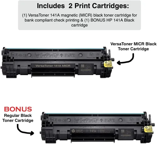 Vista 2 de VersaCheck HP Laserjet M140 MXE MICR All-in-One Check Printer X9 Platinum Paquete de software de impresión de cheques de 5 usuarios