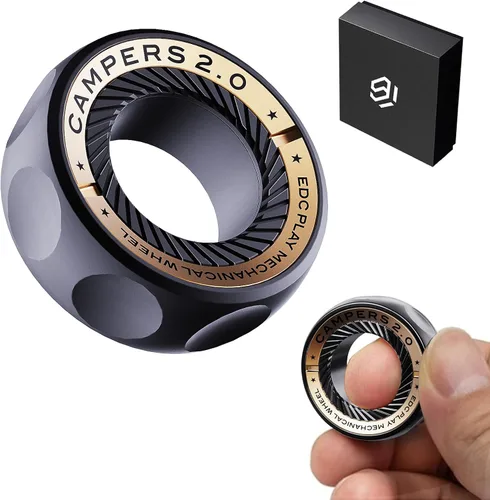 Fidget Spinner para alivio del estrés – Anillo magnético fidget DIY con sonidos atractivos, juguetes de acero inoxidable EDC para adultos y